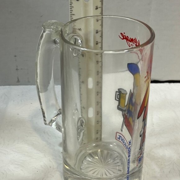 VTG 1987 Spuds Mackenzie The Original Party Animal 5.8" Glass Beer Mug 12 oz - Picture 9 of 9